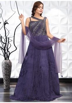 Purple Georgette Exclusive Gown